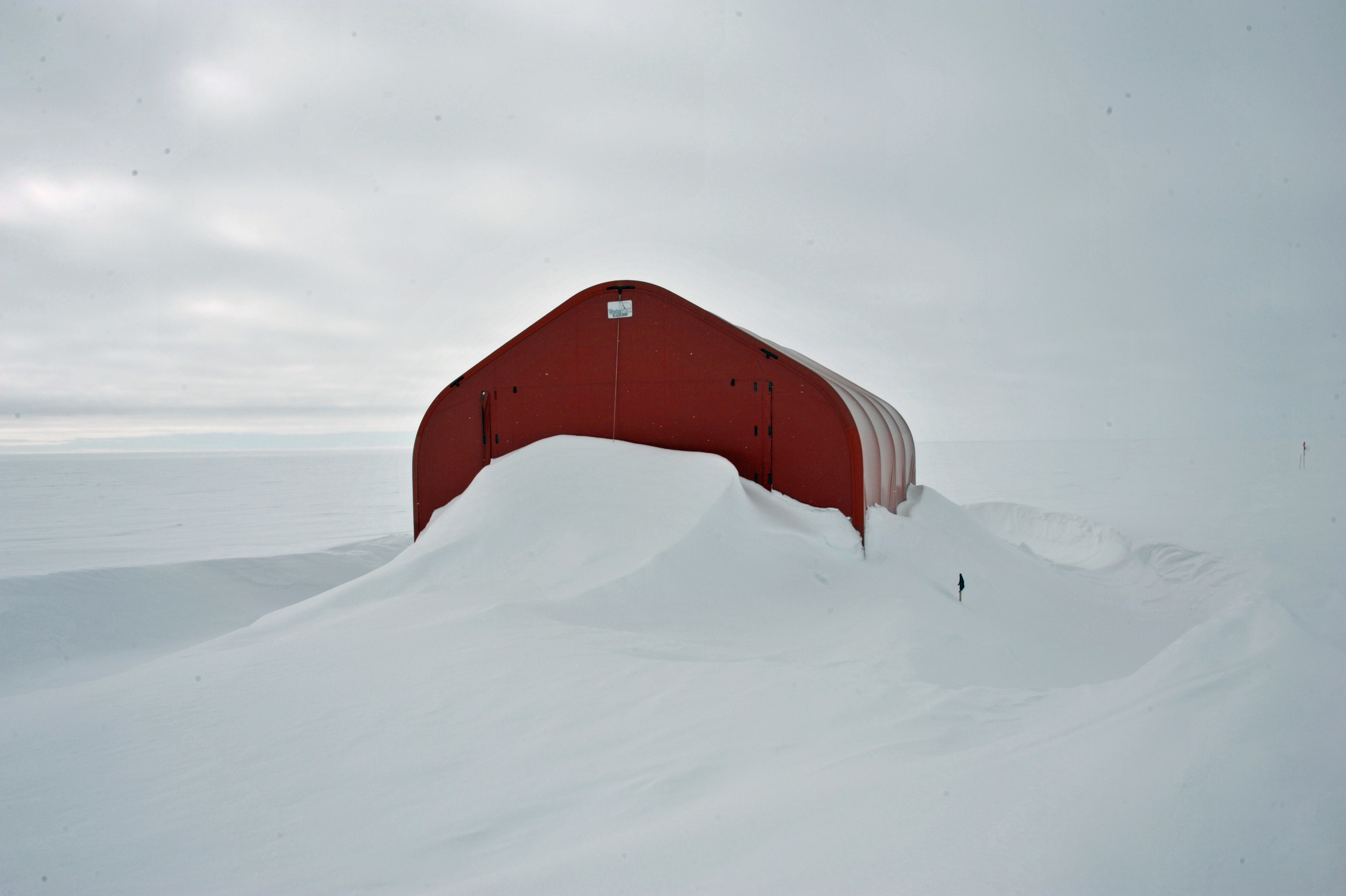 The carpenters garage after a winter of snowfall and blowing snow - somebody has to do some digging