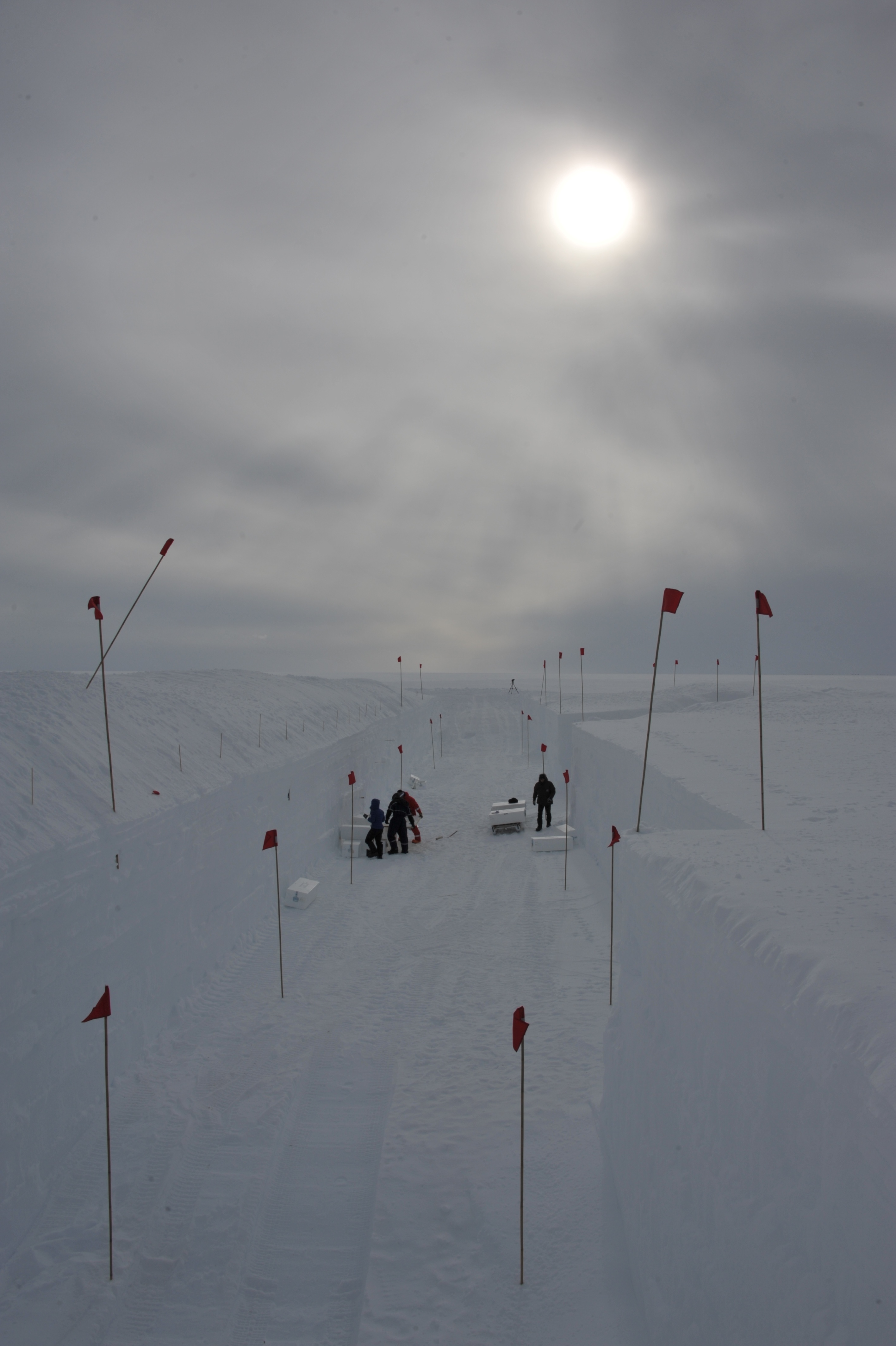 View of the to-be science trench